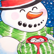 Snowman Canvas Painting Party